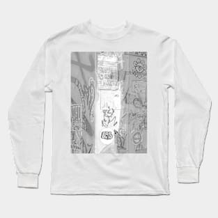 Street Sticker Art Urban Tags NYC Long Sleeve T-Shirt